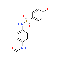ChemSpider 2D Image | N-(4-{[(4-Methoxyphenyl)sulfonyl]amino}phenyl)acetamide | C15H16N2O4S