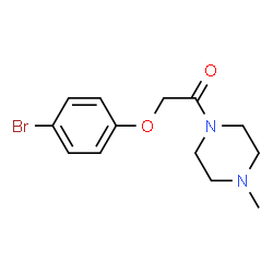 ChemSpider 2D Image | 2-(4-Bromophenoxy)-1-(4-methyl-1-piperazinyl)ethanone | C13H17BrN2O2