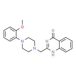 ChemSpider 2D Image | 4-quinazolinol, 2-[[4-(2-methoxyphenyl)-1-piperazinyl]methyl]- | C20H22N4O2