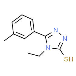 ChemSpider 2D Image | 4-ETHYL-5-M-TOLYL-4H-(1,2,4)TRIAZOLE-3-THIOL | C11H13N3S