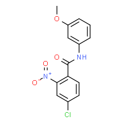 ChemSpider 2D Image | 4-Chloro-N-(3-methoxyphenyl)-2-nitrobenzamide | C14H11ClN2O4