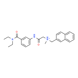 ChemSpider 2D Image | 2-{[3-(Diethylcarbamoyl)phenyl]amino}-N-methyl-N-(2-naphthylmethyl)-2-oxoethanaminium | C25H30N3O2