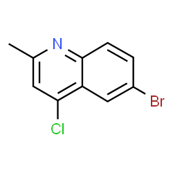 ChemSpider 2D Image | 6-Bromo-4-chloro-2-methylquinoline | C10H7BrClN