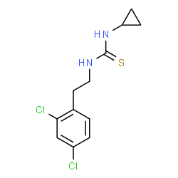 ChemSpider 2D Image | 1-Cyclopropyl-3-[2-(2,4-dichlorophenyl)ethyl]thiourea | C12H14Cl2N2S