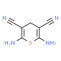 ChemSpider 2D Image | 2,6-Diamino-4H-thiopyran-3,5-dicarbonitrile | C7H6N4S
