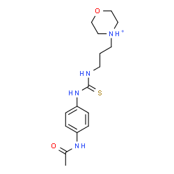 ChemSpider 2D Image | 4-(3-{[(4-Acetamidophenyl)carbamothioyl]amino}propyl)morpholin-4-ium | C16H25N4O2S