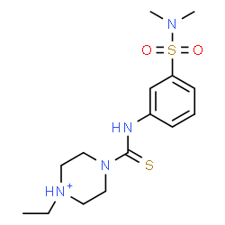 ChemSpider 2D Image | 4-{[3-(Dimethylsulfamoyl)phenyl]carbamothioyl}-1-ethylpiperazin-1-ium | C15H25N4O2S2
