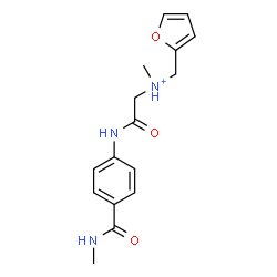 ChemSpider 2D Image | N-(2-Furylmethyl)-N-methyl-2-{[4-(methylcarbamoyl)phenyl]amino}-2-oxoethanaminium | C16H20N3O3