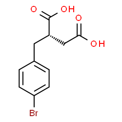 ChemSpider 2D Image | (2S)-2-(4-Bromobenzyl)succinic acid | C11H11BrO4