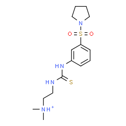 ChemSpider 2D Image | N,N-Dimethyl-2-({[3-(1-pyrrolidinylsulfonyl)phenyl]carbamothioyl}amino)ethanaminium | C15H25N4O2S2