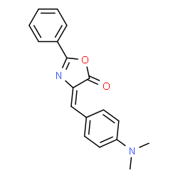 ChemSpider 2D Image | 4-(4-Dimethylamino-benzylidene)-2-phenyl-4H-oxazol-5-one | C18H16N2O2
