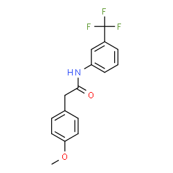 ChemSpider 2D Image | 2-(4-Methoxyphenyl)-N-[3-(trifluoromethyl)phenyl]acetamide | C16H14F3NO2