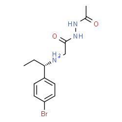 ChemSpider 2D Image | (1S)-N-[2-(2-Acetylhydrazino)-2-oxoethyl]-1-(4-bromophenyl)-1-propanaminium | C13H19BrN3O2