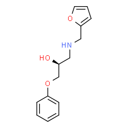 ChemSpider 2D Image | (2S)-1-[(2-Furylmethyl)amino]-3-phenoxy-2-propanol | C14H17NO3