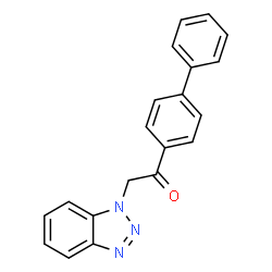 ChemSpider 2D Image | 2-Benzotriazol-1-yl-1-biphenyl-4-yl-ethanone | C20H15N3O