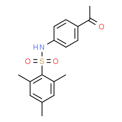 ChemSpider 2D Image | N-(4-Acetylphenyl)-2,4,6-trimethylbenzenesulfonamide | C17H19NO3S