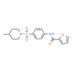 ChemSpider 2D Image | N-{4-[(4-Methyl-1-piperidinyl)sulfonyl]phenyl}-2-furamide | C17H20N2O4S