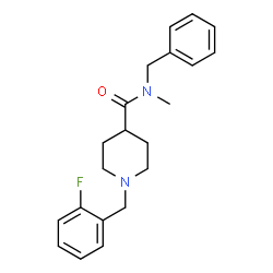 ChemSpider 2D Image | N-Benzyl-1-(2-fluorobenzyl)-N-methyl-4-piperidinecarboxamide | C21H25FN2O