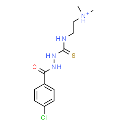 ChemSpider 2D Image | 2-({[2-(4-Chlorobenzoyl)hydrazino]carbonothioyl}amino)-N,N-dimethylethanaminium | C12H18ClN4OS