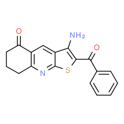 ChemSpider 2D Image | 3-Amino-2-benzoyl-7,8-dihydro-6H-thieno[2,3-b]quinolin-5-one | C18H14N2O2S