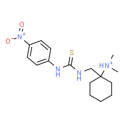 ChemSpider 2D Image | N,N-Dimethyl-1-({[(4-nitrophenyl)carbamothioyl]amino}methyl)cyclohexanaminium | C16H25N4O2S