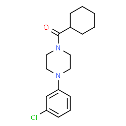 ChemSpider 2D Image | [4-(3-Chlorophenyl)-1-piperazinyl](cyclohexyl)methanone | C17H23ClN2O