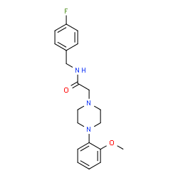 ChemSpider 2D Image | N-(4-Fluorobenzyl)-2-[4-(2-methoxyphenyl)-1-piperazinyl]acetamide | C20H24FN3O2