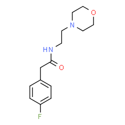 ChemSpider 2D Image | 2-(4-Fluorophenyl)-N-[2-(4-morpholinyl)ethyl]acetamide | C14H19FN2O2