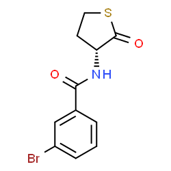 ChemSpider 2D Image | 3-Bromo-N-[(3R)-2-oxotetrahydro-3-thiophenyl]benzamide | C11H10BrNO2S