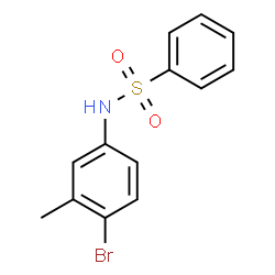 ChemSpider 2D Image | N-(4-Bromo-3-methylphenyl)benzenesulfonamide | C13H12BrNO2S