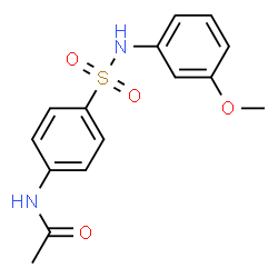 ChemSpider 2D Image | N-{4-[(3-Methoxyphenyl)sulfamoyl]phenyl}acetamide | C15H16N2O4S