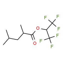 ChemSpider 2D Image | 1,1,1,3,3,3-Hexafluoro-2-propanyl 2,4-dimethylpentanoate | C10H14F6O2