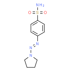 ChemSpider 2D Image | 4-[(E)-1-Pyrrolidinyldiazenyl]benzenesulfonamide | C10H14N4O2S
