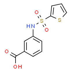 ChemSpider 2D Image | 3-[(2-Thienylsulfonyl)amino]benzoic acid | C11H9NO4S2