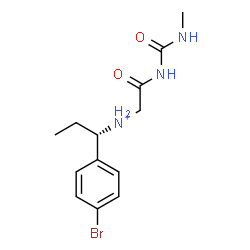 ChemSpider 2D Image | (1S)-1-(4-Bromophenyl)-N-{2-[(methylcarbamoyl)amino]-2-oxoethyl}-1-propanaminium | C13H19BrN3O2