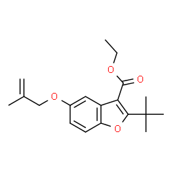 ChemSpider 2D Image | ethyl 2-tert-butyl-5-[(2-methylprop-2-en-1-yl)oxy]-1-benzofuran-3-carboxylate | C19H24O4