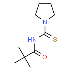 ChemSpider 2D Image | 2,2-Dimethyl-N-(1-pyrrolidinylcarbonothioyl)propanamide | C10H18N2OS