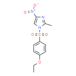 ChemSpider 2D Image | 1-(4-Ethoxy-benzenesulfonyl)-2-methyl-4-nitro-1H-imidazole | C12H13N3O5S