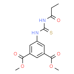 ChemSpider 2D Image | Dimethyl 5-[(propionylcarbamothioyl)amino]isophthalate | C14H16N2O5S