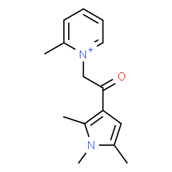 ChemSpider 2D Image | 2-Methyl-1-[2-oxo-2-(1,2,5-trimethyl-1H-pyrrol-3-yl)ethyl]pyridinium | C15H19N2O
