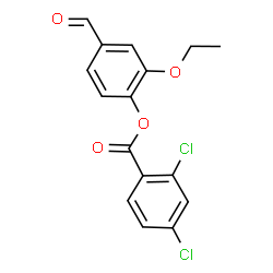 ChemSpider 2D Image | 2-Ethoxy-4-formylphenyl 2,4-dichlorobenzoate | C16H12Cl2O4
