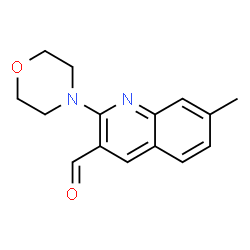 ChemSpider 2D Image | 7-Methyl-2-morpholinoquinoline-3-carbaldehyde | C15H16N2O2