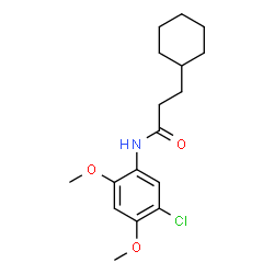 ChemSpider 2D Image | N-(5-Chloro-2,4-dimethoxyphenyl)-3-cyclohexylpropanamide | C17H24ClNO3