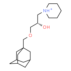 ChemSpider 2D Image | 1-[(2S)-3-(Adamantan-1-ylmethoxy)-2-hydroxypropyl]piperidinium | C19H34NO2
