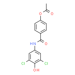 ChemSpider 2D Image | 4-[(3,5-Dichloro-4-hydroxyphenyl)carbamoyl]phenyl acetate | C15H11Cl2NO4
