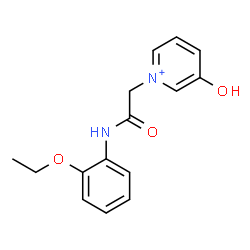 ChemSpider 2D Image | 1-{2-[(2-Ethoxyphenyl)amino]-2-oxoethyl}-3-hydroxypyridinium | C15H17N2O3