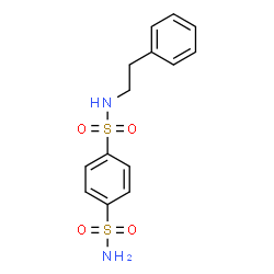 ChemSpider 2D Image | N-(2-Phenylethyl)-1,4-benzenedisulfonamide | C14H16N2O4S2