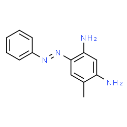 ChemSpider 2D Image | 4-Methyl-6-(2-phenyldiazenyl)-1,3-benzenediamine | C13H14N4