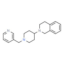 ChemSpider 2D Image | 2-[1-(3-Pyridinylmethyl)-4-piperidinyl]-1,2,3,4-tetrahydroisoquinoline | C20H25N3