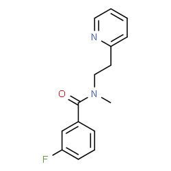 ChemSpider 2D Image | 3-Fluoro-N-methyl-N-[2-(2-pyridinyl)ethyl]benzamide | C15H15FN2O